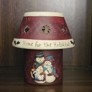 Vintage Snowman Lamp Luminary Candle Holder
